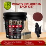 Rust Converter & Metal Primer, 141 Fl Oz Black Rust Inhibitor Paint for Metal, A... - Image 9