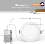 Amico 24 Pack 6 Inch 5CCT Ultra-Thin LED Recessed Ceiling Light with Junction Bo... - Image 7