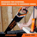 JORGENSEN 15” Hand Saw, Black Coated Coarse Handsaw 8TPI for Wood Cutting, Ergon... - Image 8