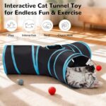 Tempcore Pet Cat Tunnel Tube Cat Toys 3 Way Collapsible, Tunnels for Indoor Cats... - Image 4