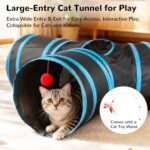 Tempcore Pet Cat Tunnel Tube Cat Toys 3 Way Collapsible, Tunnels for Indoor Cats... - Image 5