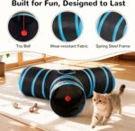 Tempcore Pet Cat Tunnel Tube Cat Toys 3 Way Collapsible, Tunnels for Indoor Cats... - Image 6