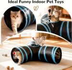 Tempcore Pet Cat Tunnel Tube Cat Toys 3 Way Collapsible, Tunnels for Indoor Cats... - Image 9