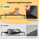 Veehoo Outdoor Elevated Dog Bed for Large Dogs, Cooling Raised Dog Cot Off Groun... - Image 4