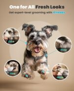 oneisall 4 in 1 Dog Grooming Kit with LCD Display, Dog Hair Trimmer for Paw Nail... - Image 3