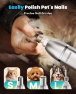 oneisall 4 in 1 Dog Grooming Kit with LCD Display, Dog Hair Trimmer for Paw Nail... - Image 6
