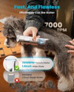 oneisall 4 in 1 Dog Grooming Kit with LCD Display, Dog Hair Trimmer for Paw Nail... - Image 8