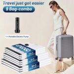 UPGOGO Travel Vacuum Bags for Luggage with Portable Electric Pump,Vacuum Seal Ba... - Image 3