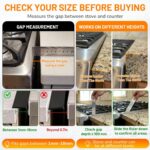 Stainless Steel Stove Gap Covers,Stove Gap Filler, Range Trim Kit, Stove Gap Gua... - Image 4