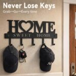 Entryway Wall Key Holder with 5 Hooks, Metal Key Rack Wall Mount for Keys, Bags ... - Image 4