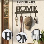 Entryway Wall Key Holder with 5 Hooks, Metal Key Rack Wall Mount for Keys, Bags ... - Image 6