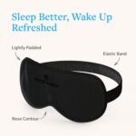 Sleep Mask in Black, 100% Silk, Pure Mulberry Silk, Light Blocking Eye Mask with... - Image 5