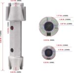 HAUTMEC Tub Drain Remover Wrench Tool Heavy Duty Aluminum Shower Bathtub Drain R... - Image 3