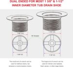 HAUTMEC Tub Drain Remover Wrench Tool Heavy Duty Aluminum Shower Bathtub Drain R... - Image 4