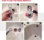 HAUTMEC Tub Drain Remover Wrench Tool Heavy Duty Aluminum Shower Bathtub Drain R... - Image 6