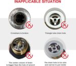 HAUTMEC Tub Drain Remover Wrench Tool Heavy Duty Aluminum Shower Bathtub Drain R... - Image 7