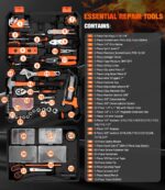 328-Piece Tool Set - Tool Kit Toolbox Storage Case with Drawer, General Househol... - Image 3
