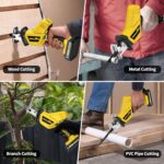 FULLYEA Reciprocating Saw Cordless, Variable Speed 0-3500SPM Power Reciprocating... - Image 8