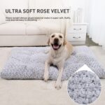 KSIIA Washable Dog Bed Deluxe Plush Dog Crate Beds Comfy Kennel Pad Anti-Slip Pe... - Image 3