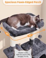 Yaheetech 63in Large Cat Tree for Heavy Cats up to 22lbs, Anti-Wobble Tower with... - Image 6