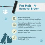 Carpet Rake - 60" Long Handle Pet Hair Removal with Metal Fabric Edge Design,Car... - Image 4