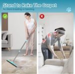 Carpet Rake - 60" Long Handle Pet Hair Removal with Metal Fabric Edge Design,Car... - Image 7