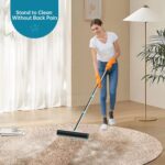 Carpet Rake - 60" Long Handle Pet Hair Removal with Metal Fabric Edge Design,Car... - Image 8