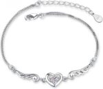 925 Sterling Silver Bracelet Simple Adjustable Charm Bracelets Trendy Gifts for ... - Image 3