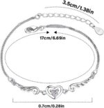 925 Sterling Silver Bracelet Simple Adjustable Charm Bracelets Trendy Gifts for ... - Image 7