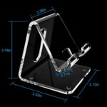 Crpich Acrylic Cell Phone Stand, Portable Clear Phone Stand for Desk, Compatible... - Image 5
