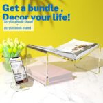 Crpich Acrylic Cell Phone Stand, Portable Clear Phone Stand for Desk, Compatible... - Image 8