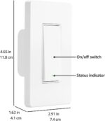 Amazon Basics Smart Light Switch, Single Pole, Works with Alexa Only, Voice Cont... - Image 5