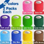 AZEN 20 Pack Self Adhesive Bandage Wrap, Elastic Cohesive Bandage Wrap, Color At... - Image 8