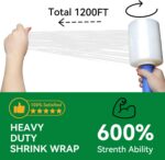 Stretch Film Shrink Wrap Roll - 5" x 1200' - 80 Gauge 600% Stretch Self-Adhering... - Image 4