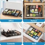 Marbrasse Expandable Desk Drawer Organizer, Mesh Drawer Organizer Tray with 10 A... - Image 5