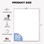 Veritas Extra Heavyweight White Cardstock 8.5 x 11”, 110lb/300gsm Thick 14pt Cov... - Image 3