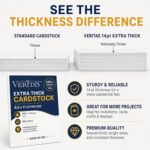 Veritas Extra Heavyweight White Cardstock 8.5 x 11”, 110lb/300gsm Thick 14pt Cov... - Image 7