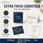 Veritas Extra Heavyweight White Cardstock 8.5 x 11”, 110lb/300gsm Thick 14pt Cov... - Image 8