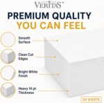 Veritas Extra Heavyweight White Cardstock 8.5 x 11”, 110lb/300gsm Thick 14pt Cov... - Image 9