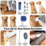 buenkee Dog Grooming Kit with Vacuum, 15000Pa Pet Hair Clipper and Shedding Brus... - Image 4