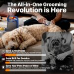buenkee Dog Grooming Kit with Vacuum, 15000Pa Pet Hair Clipper and Shedding Brus... - Image 8