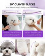 ULG 30° Curved Dog Grooming Scissors 440C Stainless Steel, 7.5" Professional Pet... - Image 5