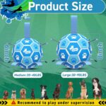 QDAN Dog Toy Balls, World Cup Balls for Dogs, Soccer Ball for Dogs with Straps, ... - Image 4