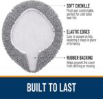 OLANLY Soft Chenille Bathroom Toilet Lid Cover, Machine Washable Seat Covers, 17... - Image 4