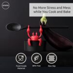 OTOTO Red The Crab Silicone Utensil Rest - Kitchen Gifts, Silicone Spoon Rest - ... - Image 3