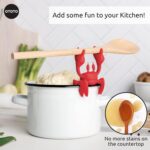 OTOTO Red The Crab Silicone Utensil Rest - Kitchen Gifts, Silicone Spoon Rest - ... - Image 5