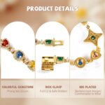 Tears of the Rainbow Hip-Hop Alloy Zirconia Necklace for Men & Women, Colorful G... - Image 4