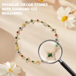 Tears of the Rainbow Hip-Hop Alloy Zirconia Necklace for Men & Women, Colorful G... - Image 6