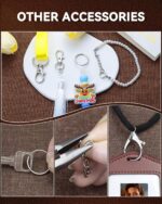 325PCS FIVEIZERO Keychain Making Kit - Keychain Clip with Key Ring, Lobster Claw... - Image 5