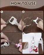 325PCS FIVEIZERO Keychain Making Kit - Keychain Clip with Key Ring, Lobster Claw... - Image 6